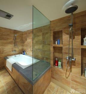 卫生间淋浴房效果图 室内装修玻璃隔断
