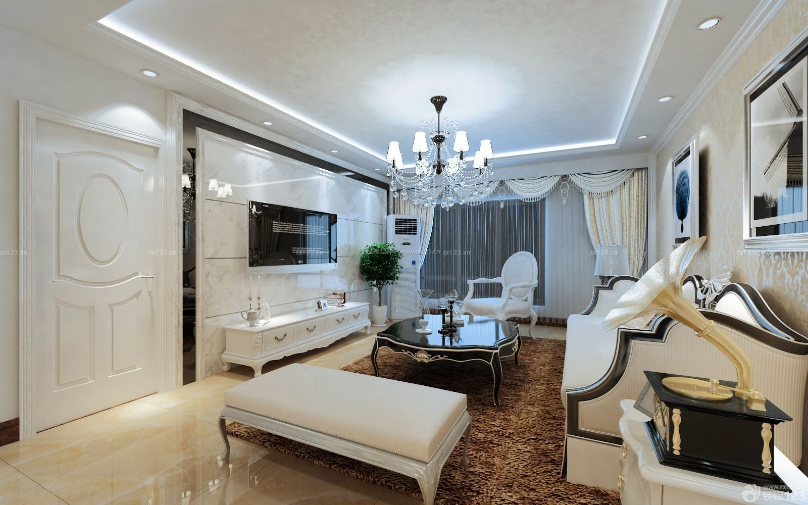 欧式家装设计时尚客厅组合沙发装修图片大全