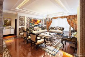 欧式家装设计效果图 大客厅 组合沙发