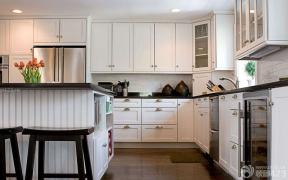 欧式样板房 家庭吧台装修效果图 厨房组合柜