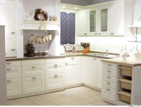 欧式样板房 婚房装修案例 厨房组合柜
