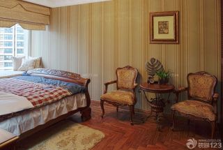 美式风格10平方米卧室飘窗装修样板房