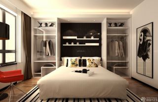 最新现代设计风格主卧室床头背景墙效果图