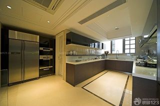 最新170平米样板房厨房组合柜效果图