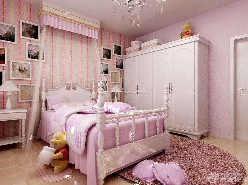 最新女孩儿童卧室装修效果图大全2014图片