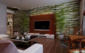 混搭风格新房创意家居小客厅植物装饰图片设计