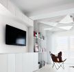 简洁宜家风格40平单身公寓电视背景墙设计图片
