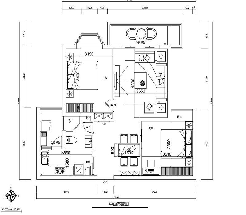 銀河灣73平米小戶型平面圖欣賞