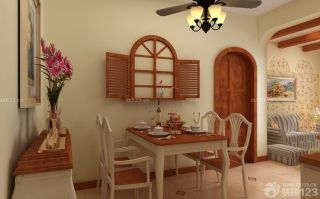 美式装修风格家庭餐厅靠背椅设计图片