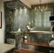 美式风格别墅阁楼浴室仿古砖装修效果图