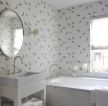 100平米现代风格浴室墙纸设计效果图
