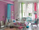 绚丽温馨儿童卧室飘窗窗帘设计效果图欣赏