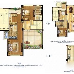 建发·璟墅7层4叠上叠3室2厅3卫1厨 214.00㎡