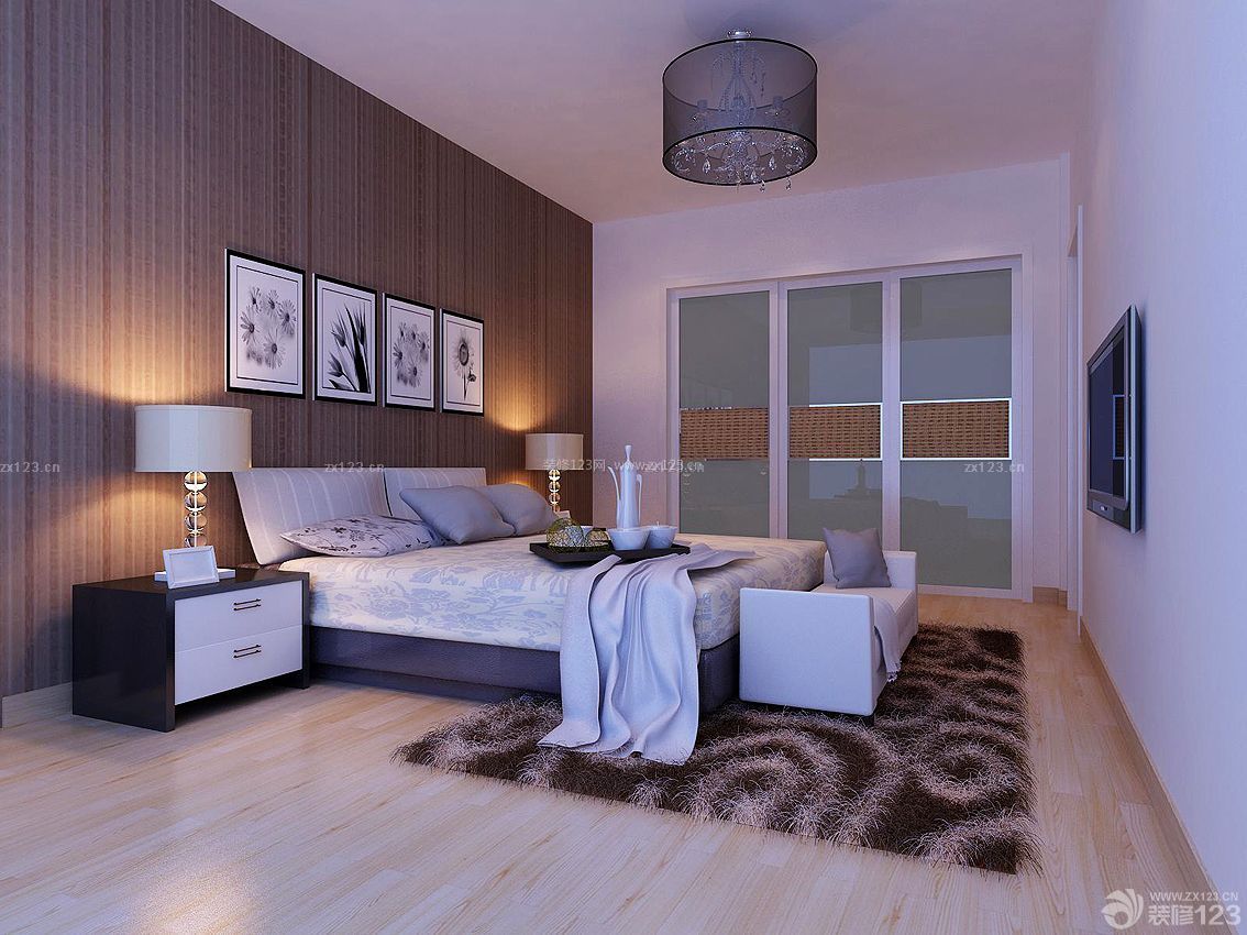 现代小户型12平米婚房卧室装修设计图片