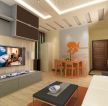 最新现代50平米样板间客厅电视背景墙组合柜设计效果图