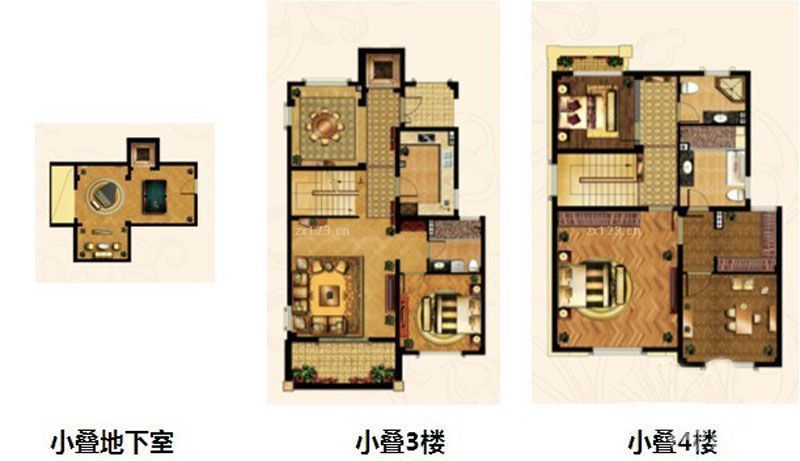 路劲上海庄园户型图小叠DS- A户 面积:210.00m2