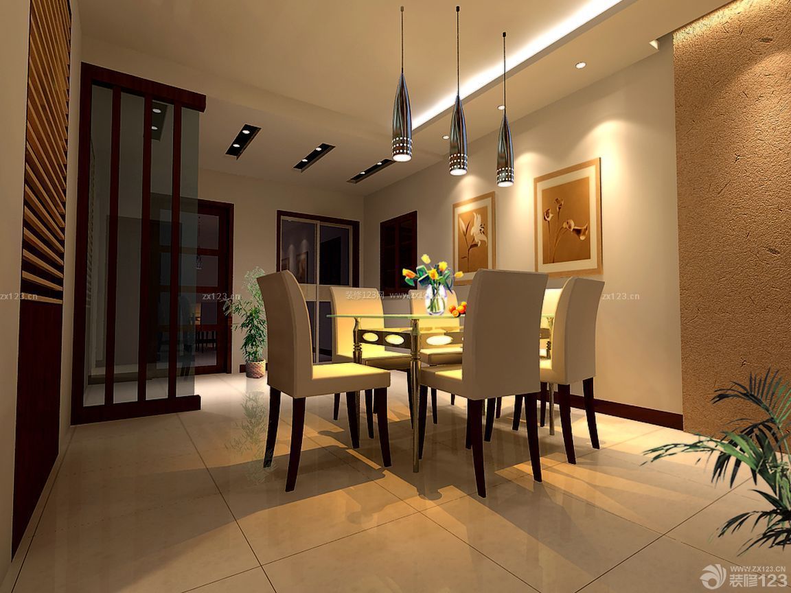 温馨现代风格家装110平米房子室内餐桌设计图片