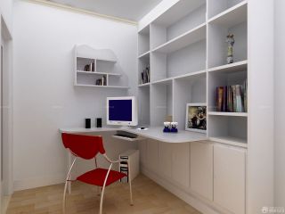 2014简约室内转角电脑桌书柜组合设计效果图