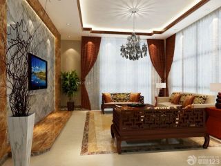 中式风格设计时尚客厅组合沙发装修图