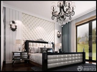 欧式家装设计软包背景墙15平米卧室装修效果图