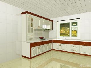 欧式厨房条形铝扣板天花板设计效果图