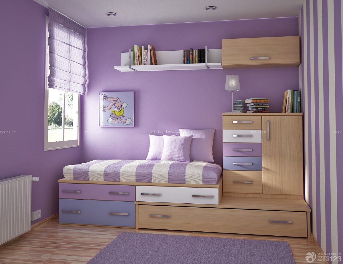 小房间装修效果图 小平米卧室装修图片 