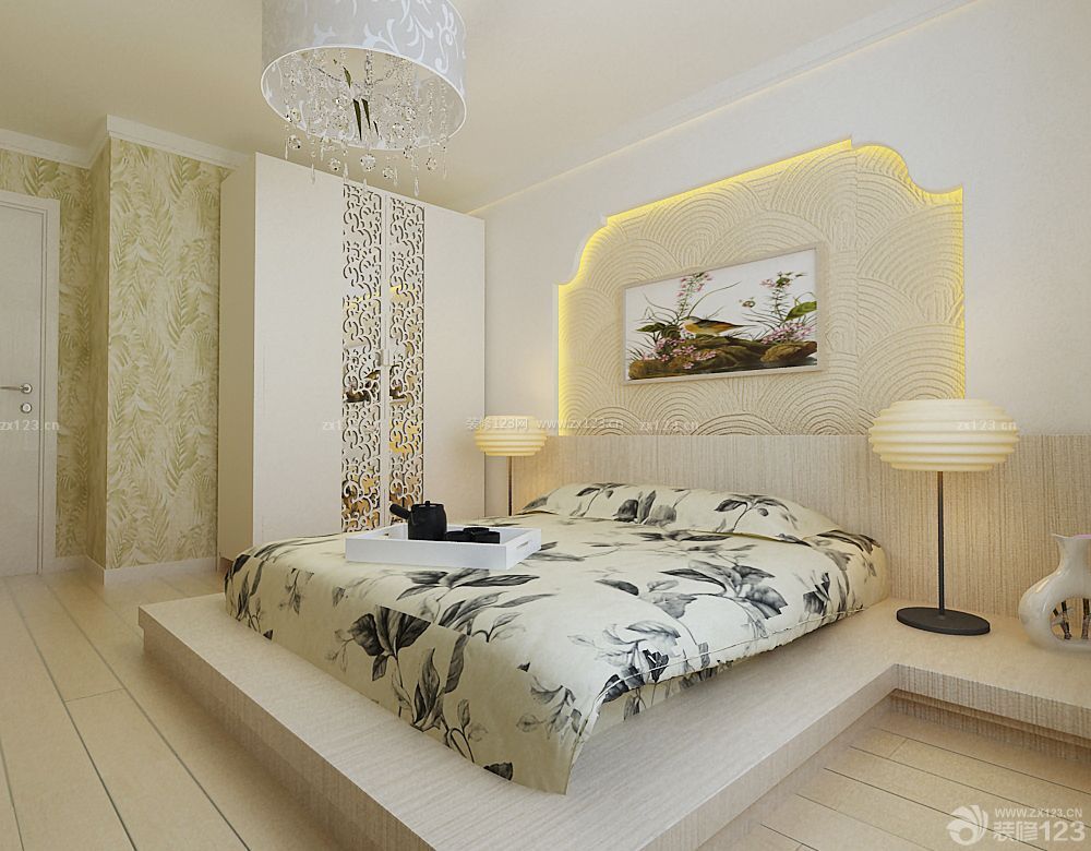 最新12平米卧室床头灯饰设计图片欣赏