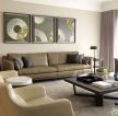 现代设计风格组合沙发背景墙装饰效果图