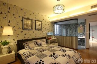 现代设计风格卧室颜色搭配床头背景墙装修图