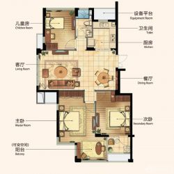 光耀蹓跶公寓户型图C户型 3室2 面积:101.00m2