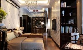古典家居装修效果图 主卧室 双人床 