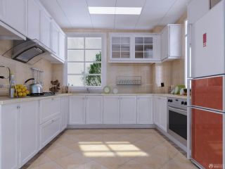白色橱柜欧式家装设计室内厨房装修图