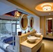 地中海风格家庭浴室装修马赛克效果图