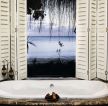 美式混搭风格小洋房浴室装修设计实景图