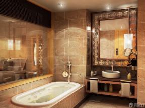 浴室装饰效果图 仿古砖装修效果图
