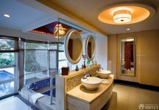 地中海风格家庭浴室装修马赛克效果图