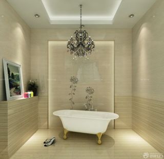现代风格电梯洋房小浴室装修效果图