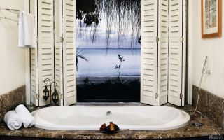 美式混搭风格小洋房浴室装修设计实景图