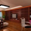 东南亚风格客厅电视组合柜设计效果图