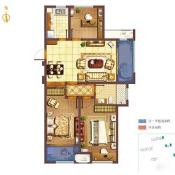 无锡孔雀城户型图高层户型图 3 面积:110.00m2