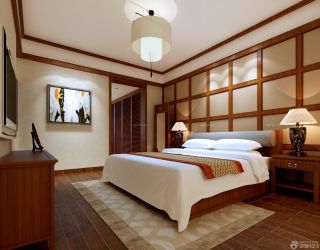 东南亚风格电梯洋房卧室装修实景图