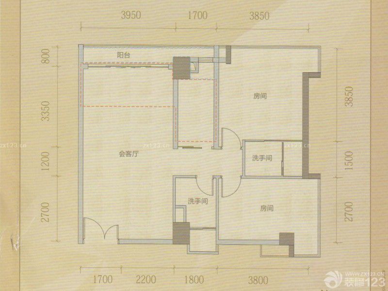 佳润云凯雅寓户型图19户型 2室 面积:85.00m2