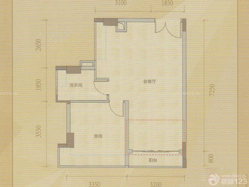 佳润云凯雅寓户型图10户型 1室 面积:54.00m2