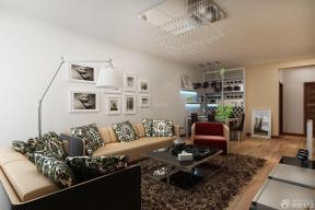 现代设计风格 正方形客厅 照片墙