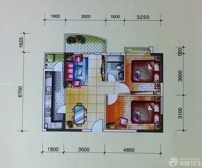 银山尚橙户型图13-28层06单位  面积:82.00m2