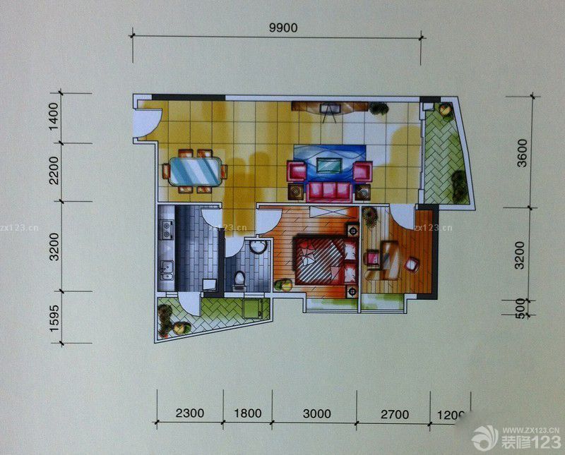 银山尚橙户型图13-28层06单位  面积:82.00m2