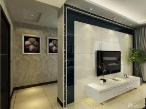 现代设计风格 三室一厅 瓷砖电视背景墙