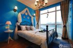 地中海风格设计卧室颜色搭配单人床装修图
