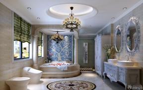 现代欧式混搭风格 家庭浴室装修效果图