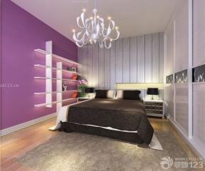 现代风格颜色搭配 主卧室 双人床